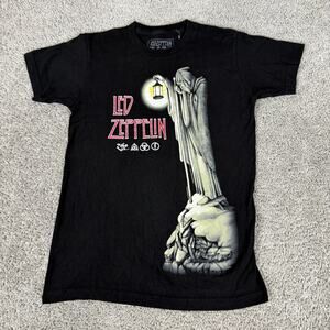 Led Zeppelin Shirt Mens S Black White Short Sleeve Music Rock Casual 2021